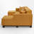 Corduroy Upholstered U-Shaped Sectional Sofa With LED Light Strip & Six Pillows-1576395583