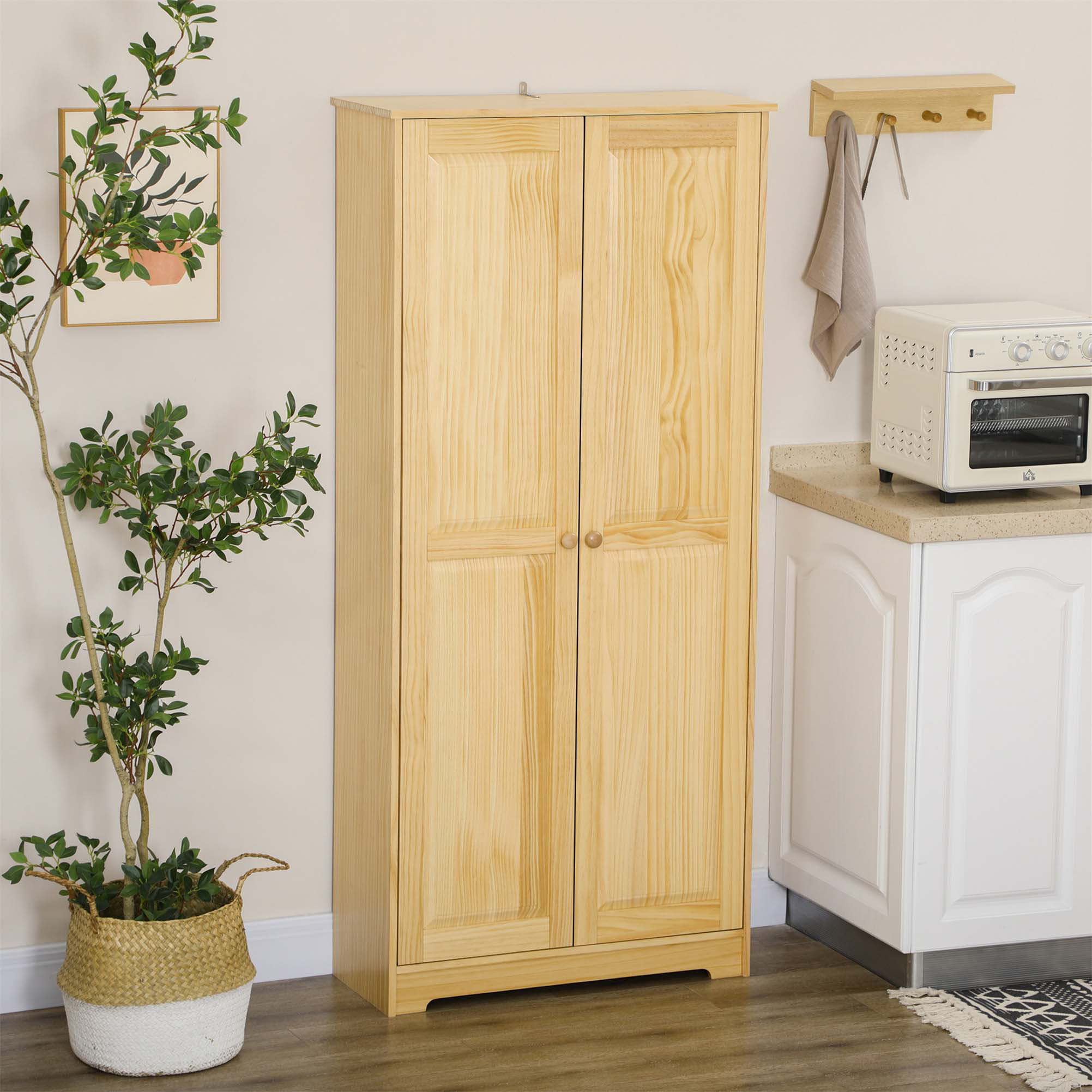 Bay Isle Home??? Pinewood Kitchen Pantry Storage Freestanding