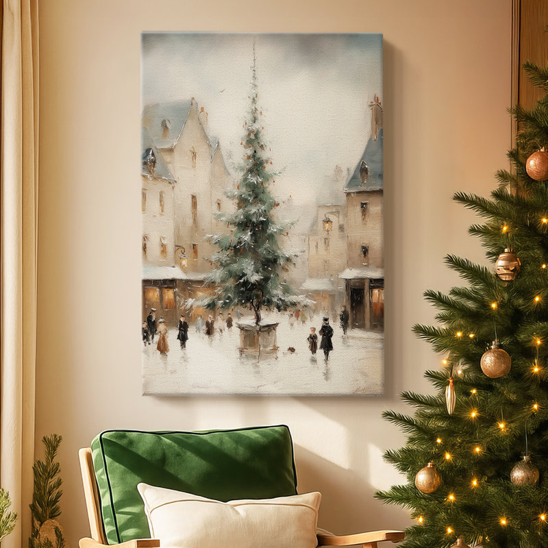 Tinsel - Bougie dorée à l'aube - Toile tendue avec châssis de qualité supérieure, H 36 po x l 24 po