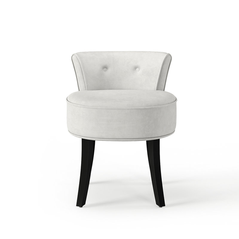 Anakin Dressing Table Stool, White, Black