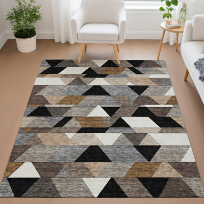 Machine Washable Indoor/Outdoor Chantille ACN2526 Geometric Rug