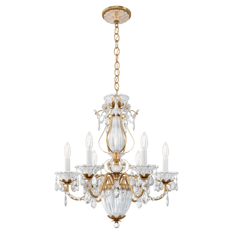Bagatelle 7 - Light Chandelier, Clear Spectra Crystal, Antique Silver