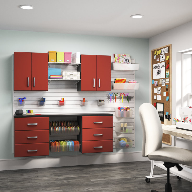 Deluxe 4 Piece Storage System, Red Carbon