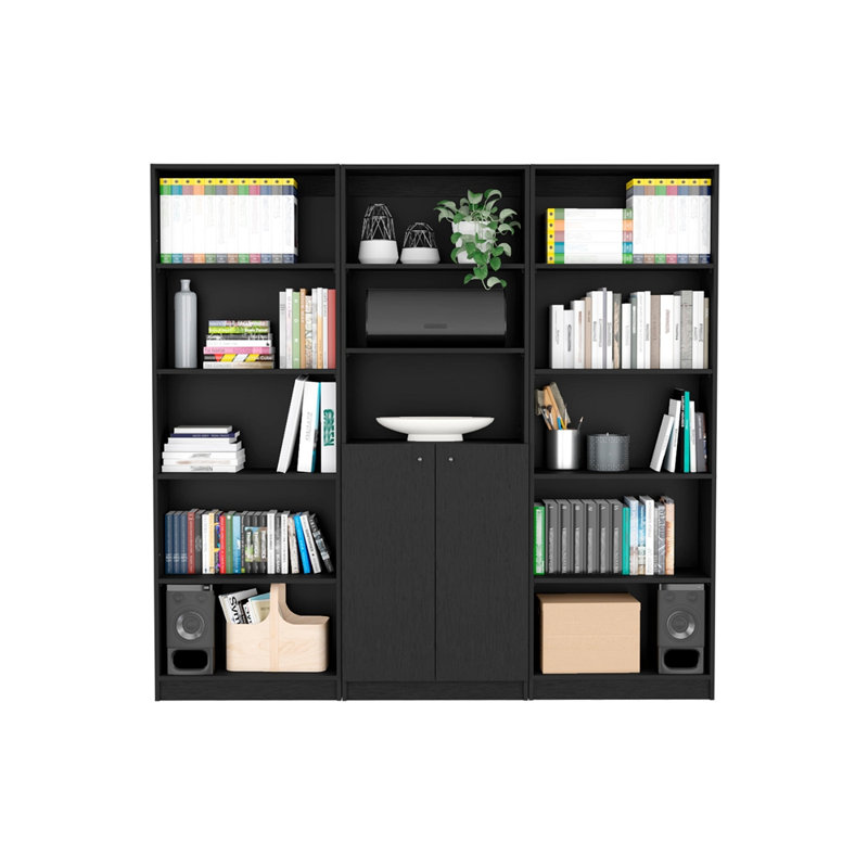 Ensemble de salon 3 pièces avec 3 bibliothèques