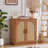 Rattan Sideboard Buffet Cabinet with Storage, 31.5" Coffee Bar Cabinet with Arch Doors & Adjustable Shelves, Wood Credenza, Boho Accent Cabinet for Kitchen, Living Room (Brown)-1124910702