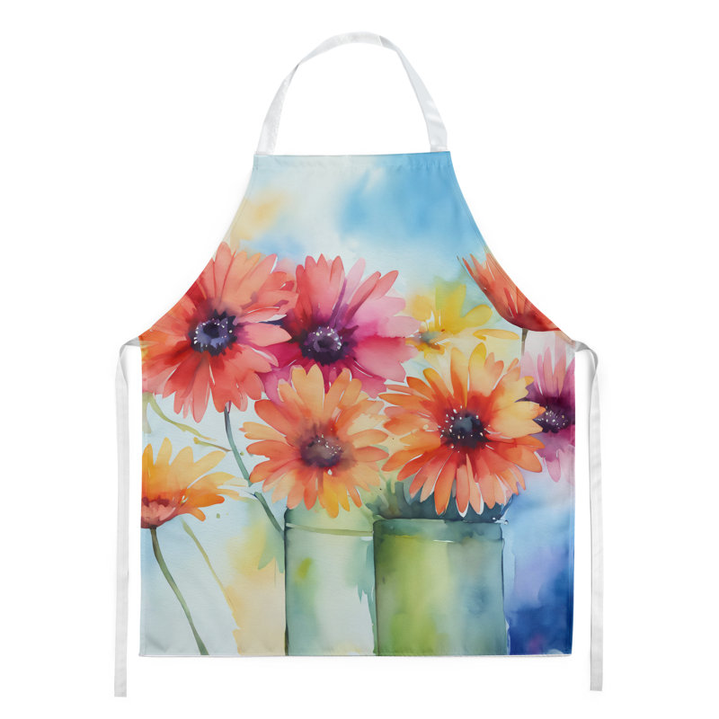 Gerbera dans un tablier aquarelle