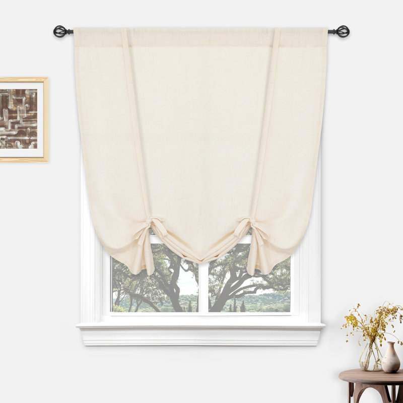 Rideau semi-transparent Merissa, L 31 po x L 47 po, Beige