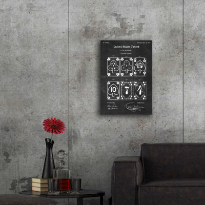 «Cartes à jouer Blueprint vernis tableau noir» par Acrylique verre, art mural