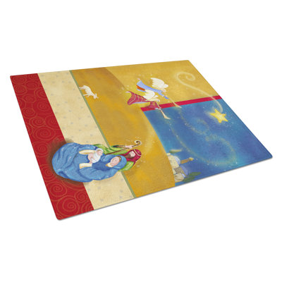 Caroline's Treasures Contemporary Nativity Christmas Glass Cutting Board