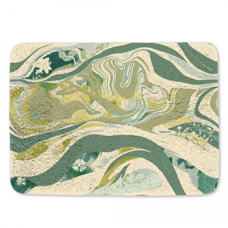 Dalleas Microfiber / Microsuede Non-Slip Bath Mat, 17"W x 24"L