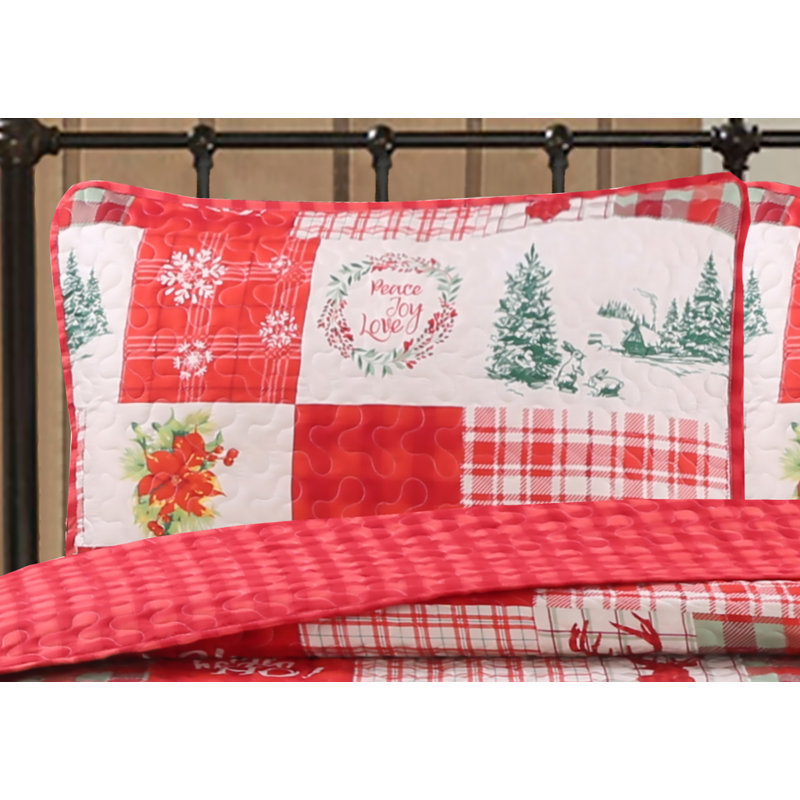 Gap Polyester Patchwork Quilt, King Quilt + 2 Shams