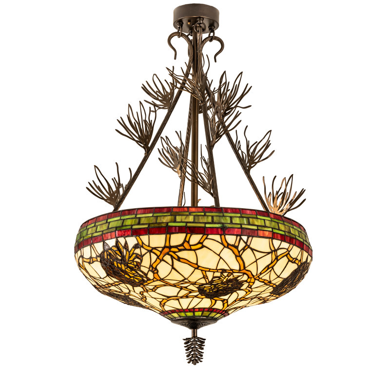Luminaire suspendu 4 lumières pinecone 24 "
