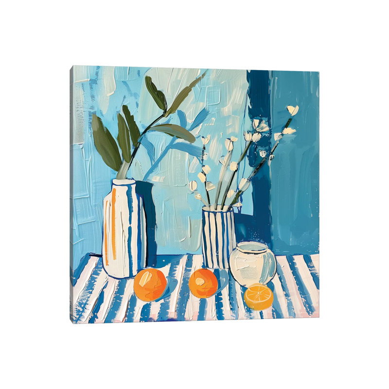 Printemps, nature morte avec des oranges, reproduction d'art sur toile tendue, H 12 po x l 12 po, Toile tendue