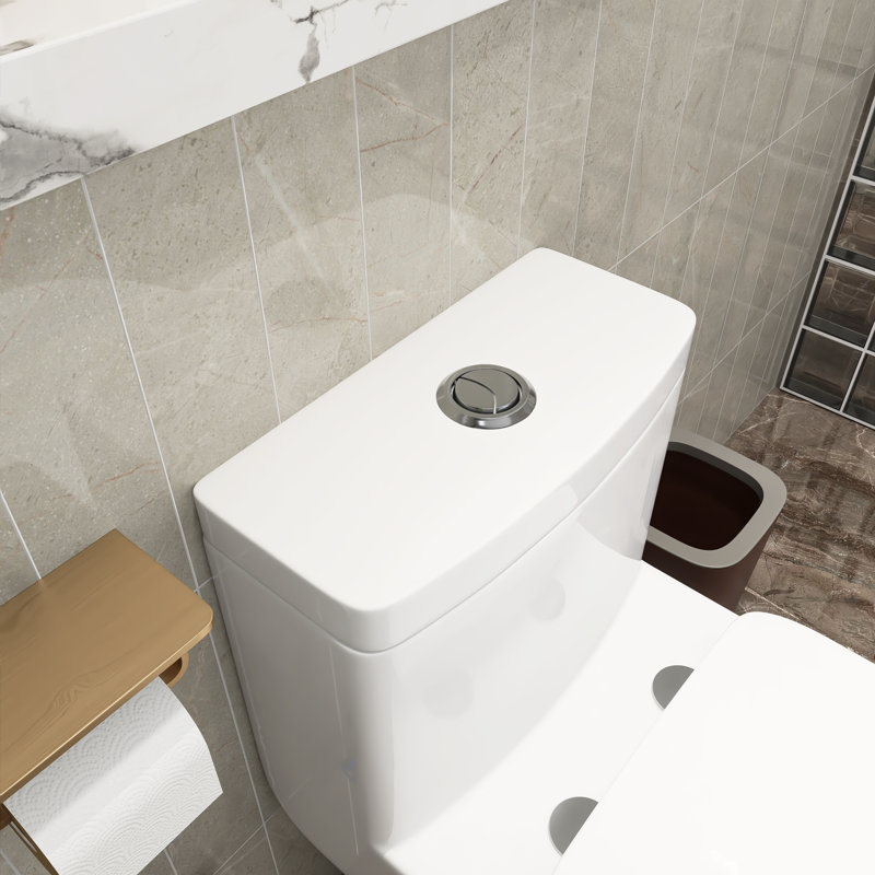 Toilette allongée une pièce TCYO 1,6 gallons GPF (siège inclus)