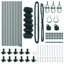 Chain Link Fence With 13 Flanged Posts Galvanised Steel-49146322-49146325