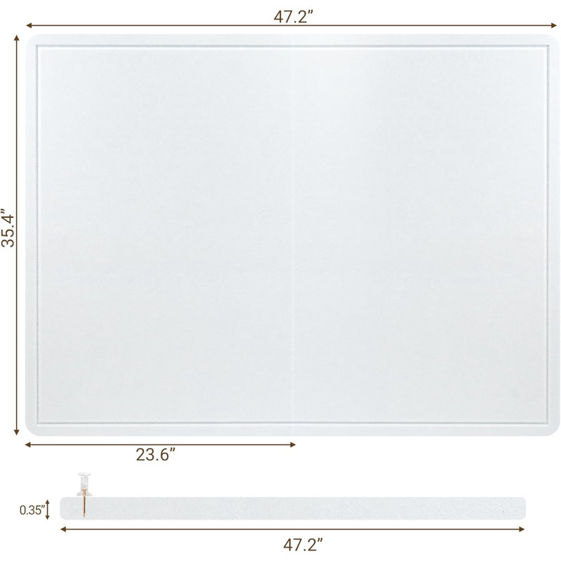 Grand tableau d'affichage en liège blanc pliable 48 po x 36 po