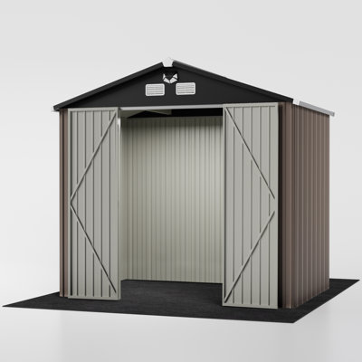 10X8Ft. Remise de rangement en métal avec serrure