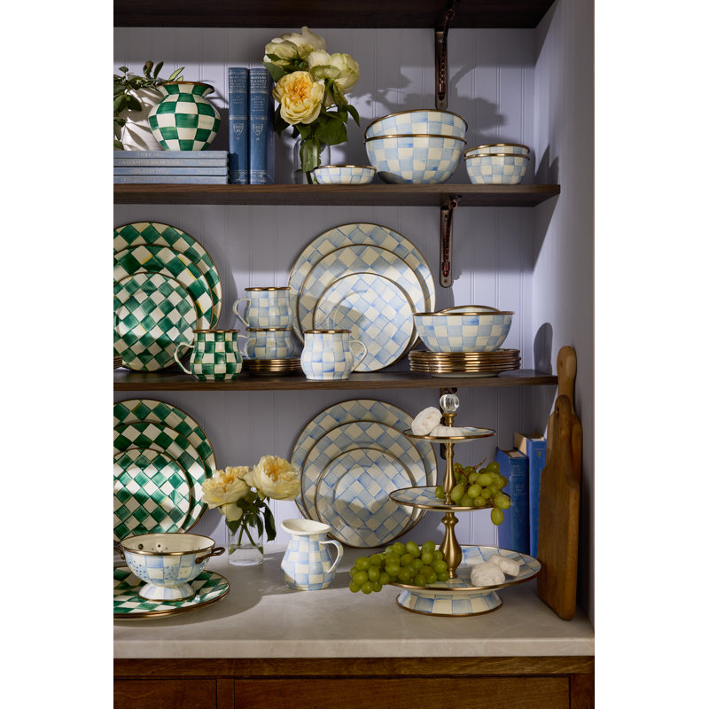 Sky Check Salad/Dessert Plate