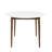 Modern Walnut And White Oval Dining Table