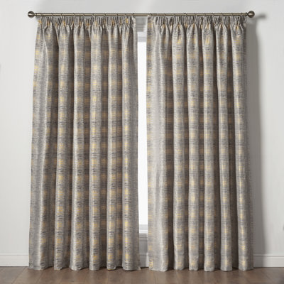 Auberon Reflective Pencil Pleat Room Darkening Curtains