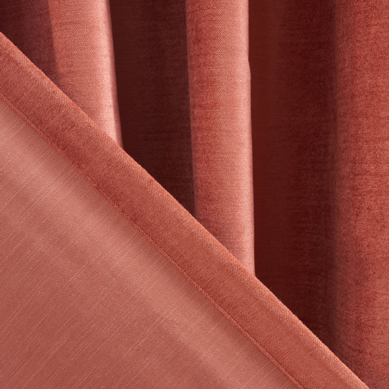 Ida Room Darkening Curtain Single Panel, 52" W x 96" L, Rust