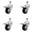 Polyurethane Wheel Swivel ½ Inch Stem Caster Set 2 Total Lock Brake