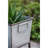 Set Of 2 Zale Rustic Metal Planters With Stands, L:20X12x19.5" S:16.5X9.5X14.5"