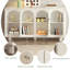 140cm Cream White Arched Door Sideboard Cabinet with 4 Doors, Modern Storage Cabinet for Dining Room