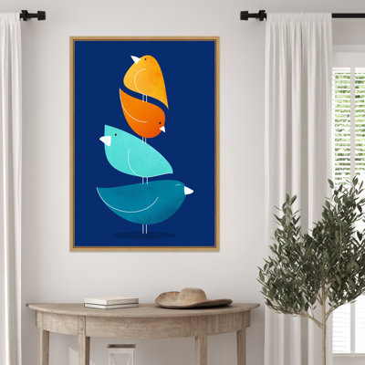 «Bird Stack» par Iseral, reproduction d'art sur toile encadrée