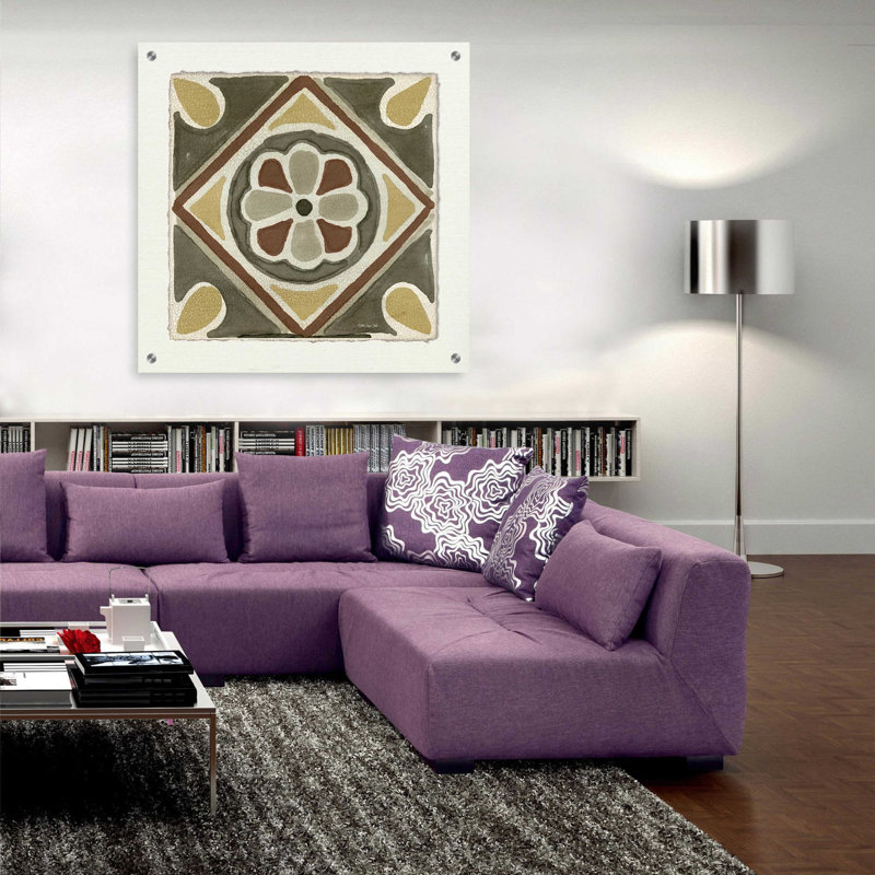 «Moroccan Tile Pattern VII» par Stellar Design Studio, art mural en verre acrylique, H 36 po x l 36 po x P 0,2 po