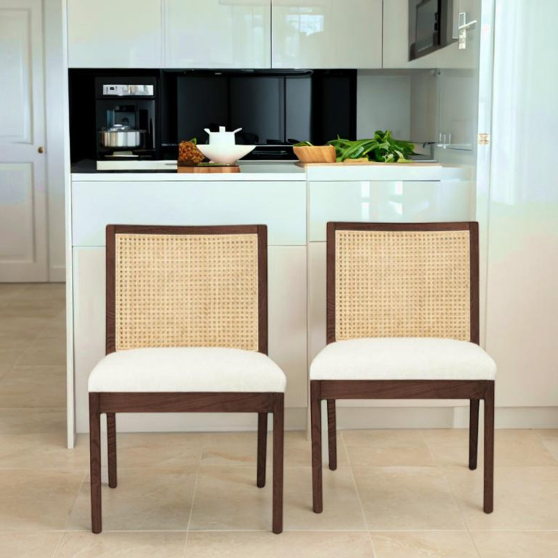 Chaise d'appoint Ollie, Bois brun