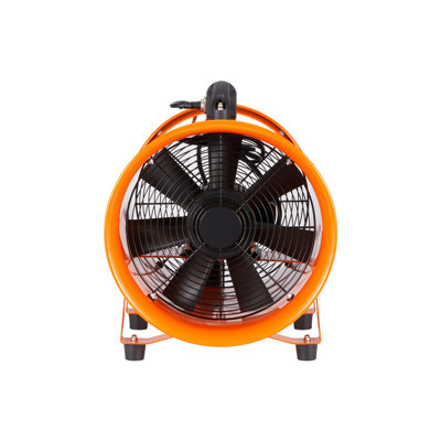 Ventilateur portatif, ventilateur cylindrique robuste de 8 pouces avec tuyau de 33 pieds, souffleur d'extraction robuste de 10 W de 195 W, souffleur utilitaire industriel pour aspirer la poussière, la fumée, la maison / le lieu de travail