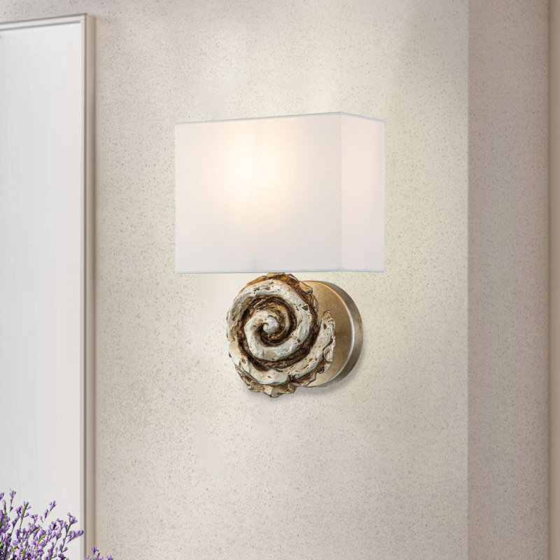 Anaisa Swirl Large Sconce, Silver Leaf