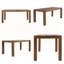 Ensemble de salle à manger rustique en bois d'acacia pour 6 personnes avec trou pour parasol, coussins confortables et fabrication durable pour l'extérieur-126658558