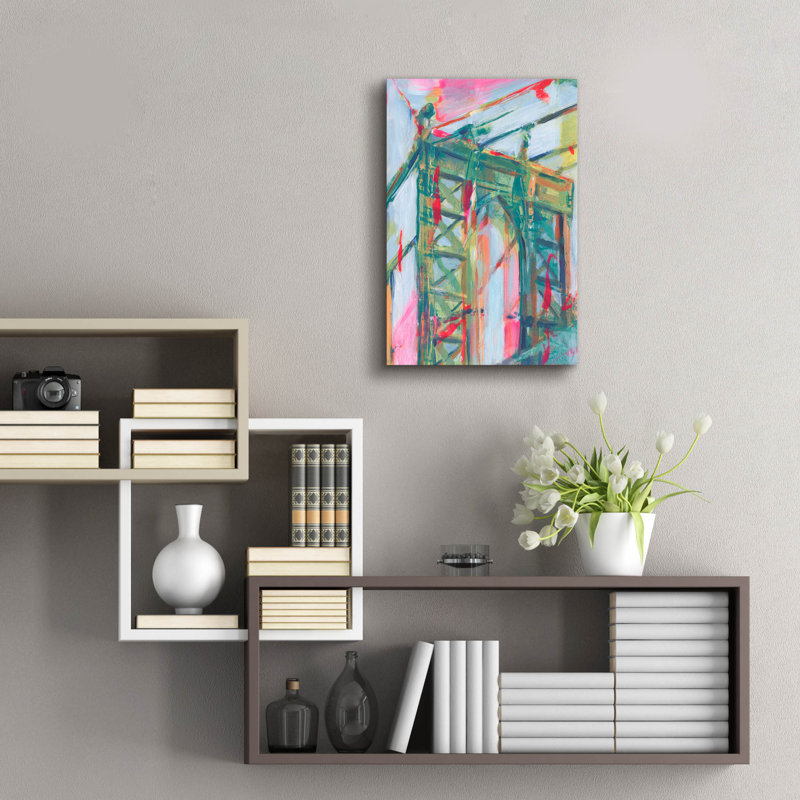 «Graffiti Bridge 1» par Ethan Harper, art mural en verre acrylique, H 24 po x l 16 po