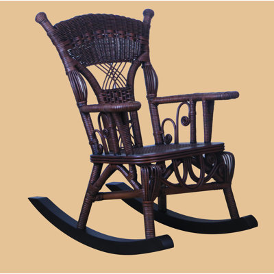 Chaise berçante en osier pour enfant Deas