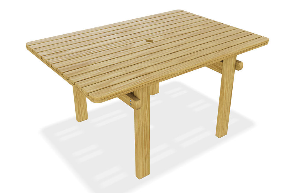Redwood Outdoor Dining Table With Umbrella Hole , 100cm cm W 145cm cm D