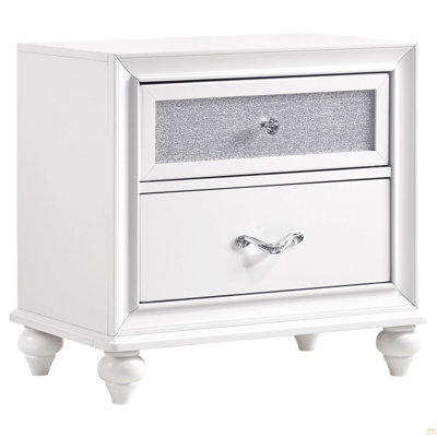 Barzini 2-Drawer Nightstand White