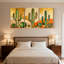 «Cactus Desert Cactus Landscape», ensemble de 3 reproductions d'art sur toile-505384846