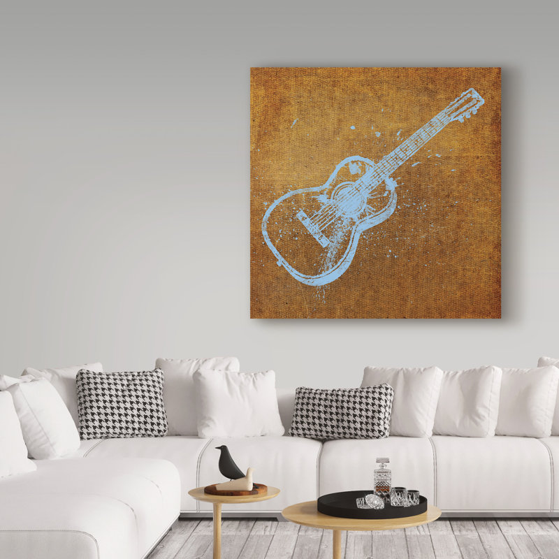 «Acoustique guitare» par Kaior, impression sur toile tendue, H 14 po x l 14 po x P 2 po