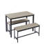 Ensemble de table de salle à manger, table de bar avec 2 bancs de salle à manger, comptoir de table de cuisine avec chaises