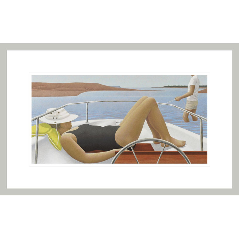 «Low Tide» par Alex Colville - Impression Giclée sur cadre, 13.83" H x 21.75" W