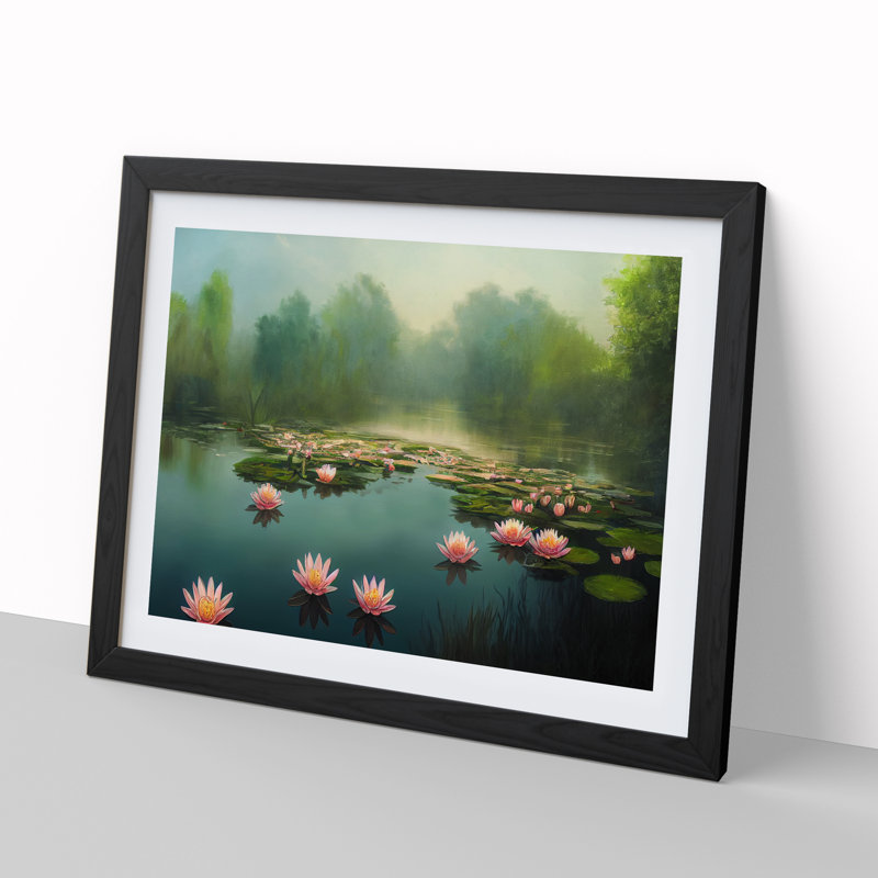 Special Water Lily Pond - Framed Print, Black Frame, 46cm H x 64cm W