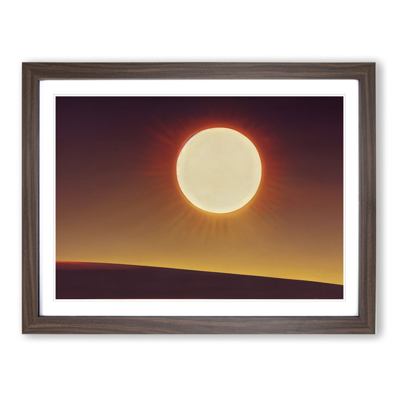 Harmonious Sunset - Single Picture Frame Print, 34cm H x 46cm W, Brown