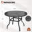 39.3 inch Outdoor Iron Round Dining Table, Patio Bistro Table for Garden & Yard