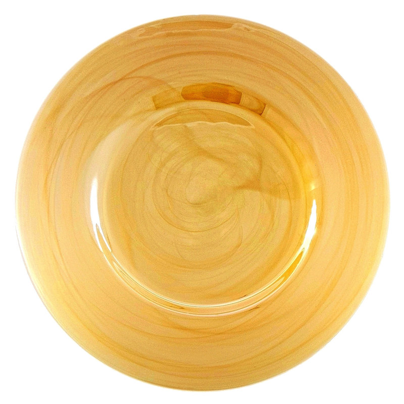 Wanye Glass Abstract Charger, Iridescent Gold