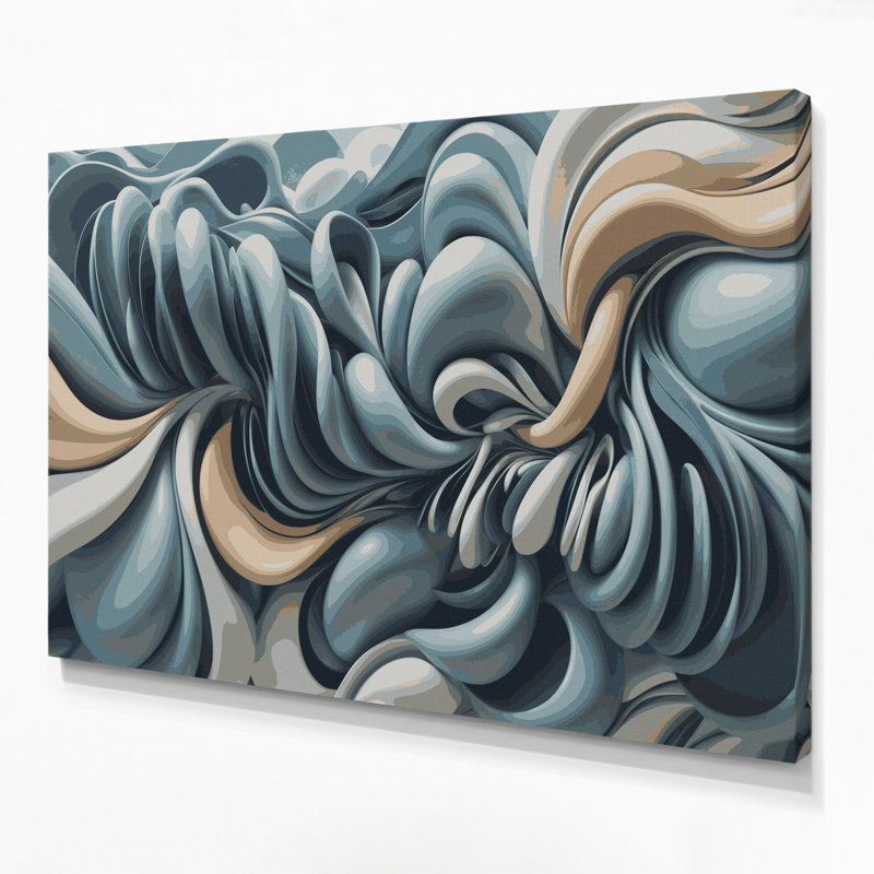 Art mural sur toile Biomorphic Abstraction 7, 11" H x 14" W