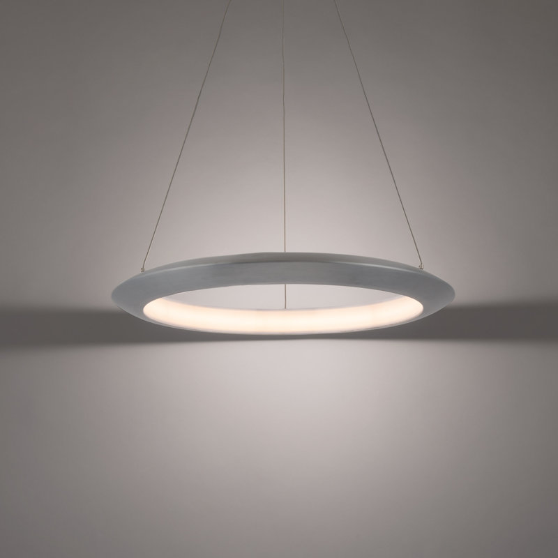 The Ring 1 - Light LED Pendant, 170" H x 24" W x 24" D, Aluminum, 3000K