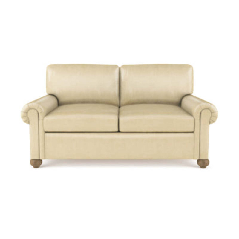 Causeuse Leroy, Naturel, H 36 po x l 72 po x P 49 po, Cuir rétro huître