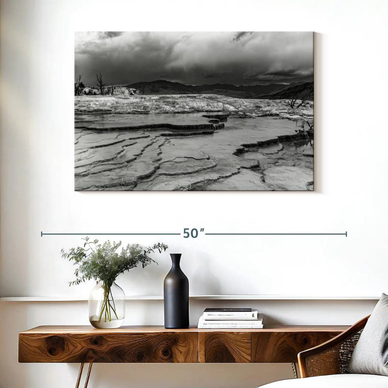 Alvord Rocky Landscape Monochrome, 26" H x 39" W